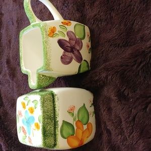 Vintage Andrea by Sadek Colorful Cream and Sugar